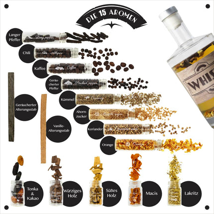 L&amp;G® - Komplekt seteeringuga viski valmistamiseks ja degusteerimiseks - Kingiideed - Originaalne isetehtud viski kinkekomplekt - Jõulud, sünnipäev - Valmistatud Prantsusmaal - Kvaliteetsed koostisosad ja aksessuaarid