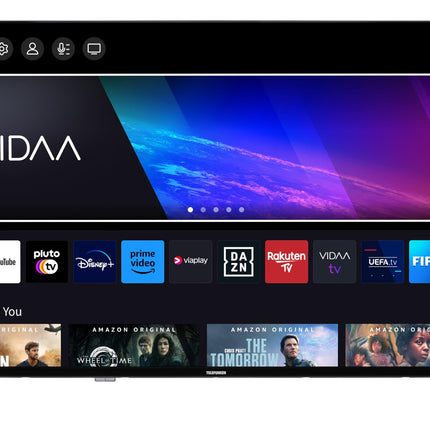 Telefunken TV 43 inch Smart TV VIDAA D43U790B2CW 4K TV UHD, HDR TV with Dolby Vision, triple tuner and 6 months HD+ included, LED TV black