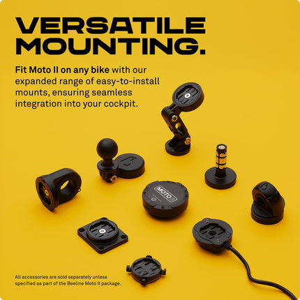 Beeline Moto II - mootorratta navigatsiooniseade | Globaalne navigatsioon | Minikaardi liides | 14-tunnine aku tööiga | IP67 vee- ja löögikindel | USB-C laadimine rihmakinnitusega