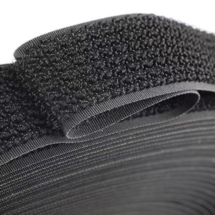 5 m adjustable cable ties with 25 buckles, free cutting length, black, reusable fastening cable ties, velcro fastening strap for cable organization, wire management,