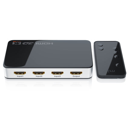 CSL - HDMI-lüliti 4k 60Hz - 3 sisendit 1 väljund - 4k Ultra HD - puldiga - automaatne lülitus - 3-pordiline HDMI-jaoturlüliti - 4096x2160 - ühildub Fire TV Stick UHD TV PS4 PS5 Xbox DVD-ga