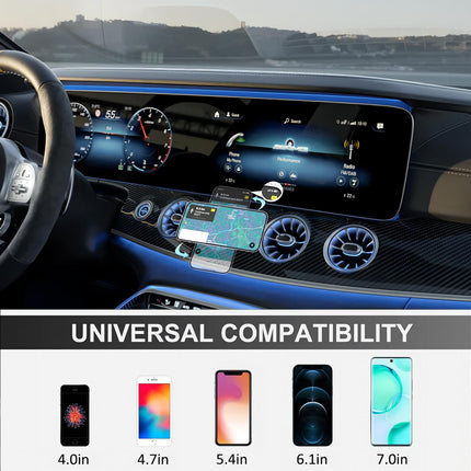 ICAILIN autotelefonihoidik MagSafe autokinnitusele, ümmargune ventilatsiooniga magnetiga autotelefonihoidik Mercedes Benz W205/W206/A/B/C/E/S-klassi/Sprinteri/Mini Cooperi SMART 451 lisatarvikutele iPhone'ile Samsungile