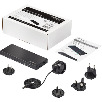 StarTech.com 4 Port HDMI Splitter - 4K 60Hz - 1x4 HDMI Distributor - HDR