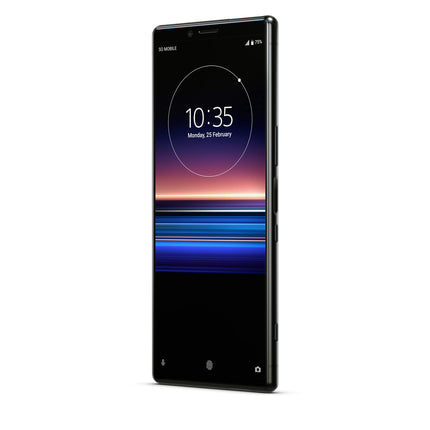 Sony Xperia 1 128 GB nutitelefon (16,5 cm (6,5 tolli) OLED-ekraan, kolmekordne kaamera, IP65/IP68, 6 GB RAM, Android 9) must