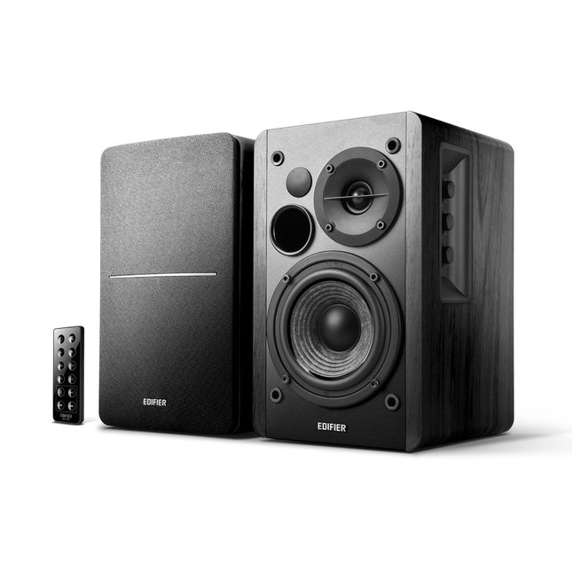 Edifier Studio R1280DB 2.0 aktiivkõlarid, juhtmevabad Bluetooth-riiulikõlarid mustas värvitoonis