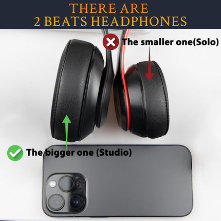 SoloWIT® Cooling Gel Replacement Ear Pads for Beats Studio 2 &amp; Studio 3 Wired &amp; Wireless Headphones, Cushions with High Density Noise Reduction Foam.