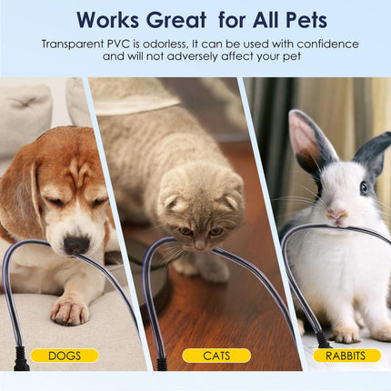 WEDAWN Dog and Cat Cable Protectors, 2 mm Thick, Flexible Cable Protectors for USB Charging Cables, Power Cords, Audio Video Cables, Odorless, 2 Pack