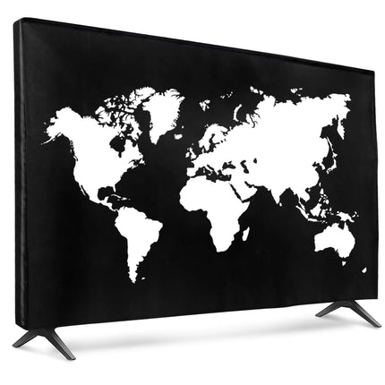 kwmobile 65" TV Cover - Indoor TV Screen Protector Cover - TV Screen Dust Cover - Travel Outline White Black