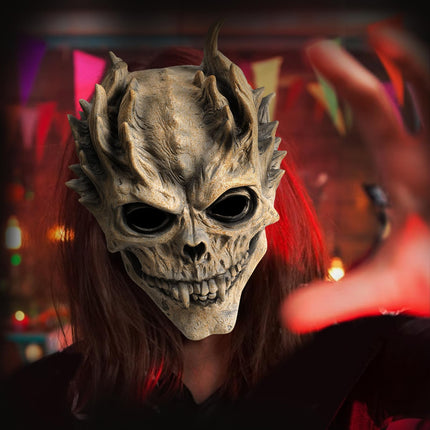 Yearsahrki koljumask - õuduskummituse halloweeni skeleti hirmutavate deemonite maskid - karnevalikostüüm cosplay lateksist rekvisiidid