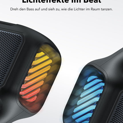 Soundcore by Anker, Boom 2 Outdoor Speaker, 80W, Subwoofer, BassUp 2.0, 24h Battery, IPX7 Waterproof &amp; Floats, LED Light, USB-C, EQ, BT 5.3, Portable Bluetooth Speaker, Camping, Beach, Garden