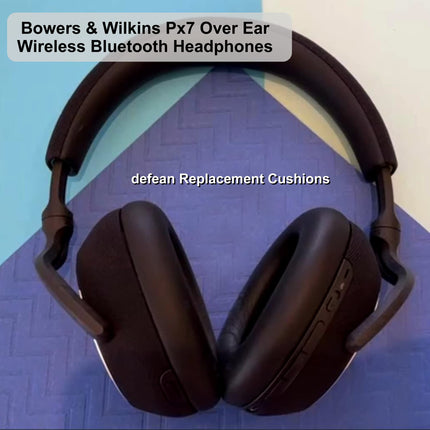 Px7 kõrvapadjad - Defean vahetuskõrvapadjad, mis ühilduvad Bowers &amp; Wilkins Px7 juhtmevabade Bluetooth-kõrvaklappidega, suure tihedusega mürasummutav vaht (must proteiinnahk)