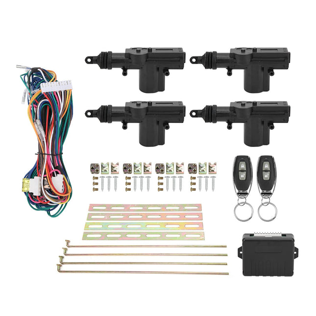 Aramox Central Locking Kit, Remote Control Keyless Entry System 12V W/LED Display with 2 Controllers (3 Pack, Popular, Remote Control and Manual, Cars, Trucks, Motorcycles)