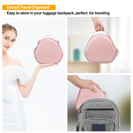 Elonbo Hard Carrying Case for Apple AirPods Max Wireless Over-Ear Headphones, New Air Pods Max Case Headphone Travel Protective Case Headphone Storage Bag, Pink