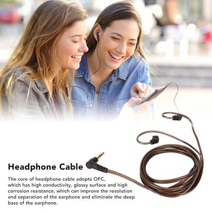 VBESTLIFE Headphone Sound Cable, Noise Cancelling Earphone Upgrade Cable, Replacement with Microphone for 2-pole 0.78mm Headphones, for KZ ZSN ZSN Pro, for CCA CA4 CA16