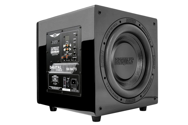 Earthquake Sound MiniMe-DSP-P10 aktiivne 10-tolline subwoofer DSP ja passiivradiaatoriga, must