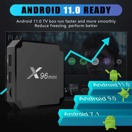Android TV Box 4k, X96 Mini Android 11.0 nutiboks, voogedastusmeediapleier, Amlogic S905W2 neljatuumaline RAM 2GB ROM 16GB, kahekordne 2.4G/5.8G WiFi, HDR+ nutikoduboks telerile koos teleri puldiga