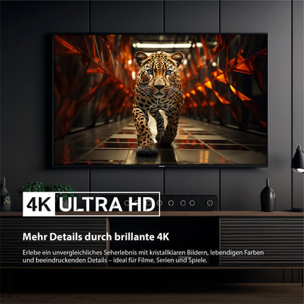 DYON ULTIMAX 50U-TI - 50-tolline (126 cm) televiisor (4K Ultra HD nutiteler, Tizen OS, kolmekordne tuuner (DVB-C/-S2/-T2), Samsung Smart &amp; Gaming Hub, Prime Video, Netflix, Disney+) [2025]
