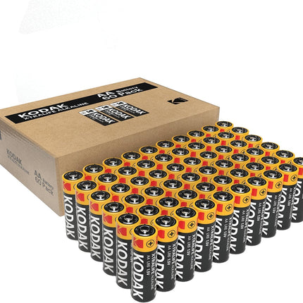 Kodak | AA-patareid | Topelt-A-patareid | Ühekordsed patareid | Leelispatarei | 1,5 V | 60 tk