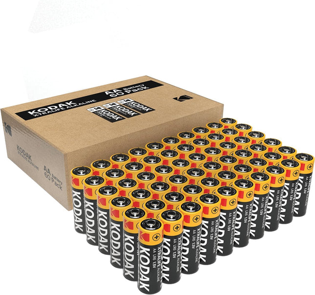 Kodak | AA-patareid | Topelt-A-patareid | Ühekordsed patareid | Leelispatarei | 1,5 V | 60 tk