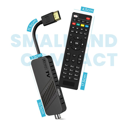 Leyf DVB-T2 DVB-T2 dekooder Full HD 1080P, teleri dekooder, teleri taha peidetud, digitaalne ekraan, HEVC H265 Main 10-bitine, 2-ühes kaugjuhtimispult, HDMI/AV, USB