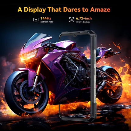 Cubot Kingkong X PRO 5G - nutitelefon 6,72-tollise FHD+ 144Hz ekraaniga, 24 GB muutmäluga (12 GB + 12 GB laiendatav), 256 GB ROM-iga, 100 MP kaameraga, 10200 mAh akuga, Android 14, Dimensity 8200, musta värvi.