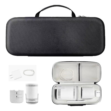 Mocoli projektori kandekott, kaitseümbris Samsung Freestyle projektorile ja akualusele, EVA kõva kestaga kaitsekarp, kaasaskantav reisikott, kriimustuskindel, löögikindel, must 37,5x15,5x12cm