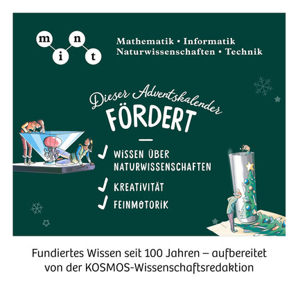 KOSMOS 661083 Eksperimendid Advendikalender 2024, Kõige ilusamad jõulueksperimendid 5 minutiga, lastele vanuses 8-12 aastat, Mänguasjade advendikalender, Teaduse advendikalender