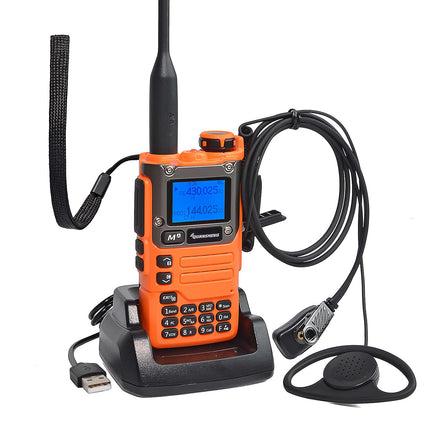 HYS Quansheng UV-K5(8) VHF UHF 5W raadiosaatja, laetav pika levialaga kahesuunaline raadiosaatja (kruvkinnitusega), 200 kanaliga VOX-funktsioon, sisseehitatud LED-tuli