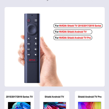 TCNOUMT P3700 hääljuhtimispuldi asendus NVIDIA Shield TV Android TV Pro 2015 2017 2019 mudelitele, ilma kaugjuhtimispuldi asukoha tuvastamise funktsioonita