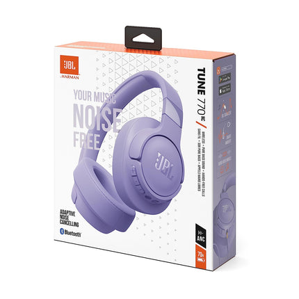 JBL Tune 770 NC – Juhtmevabad kõrvaklapid adaptiivse mürasummutuse ja kokkupandava disainiga – Kuni 70 tundi aku tööaega kiirlaadimisega – Lilla