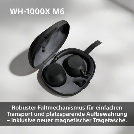 Sony lipulaev WH-1000XM6 mürasummutavad juhtmevabad kõrvaklapid, iseloomulik kõrglahutusega heli, ülim mugavus, kokkupandav disain, vastupidav ümbris, 30-tunnine aku, iOS ja Android - hõbedane