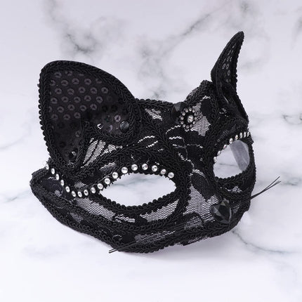 Happyyami Mardi Gras Mask Halloween Cosplay Medium Size for Carnival Prom Retro Costume Party Supplies