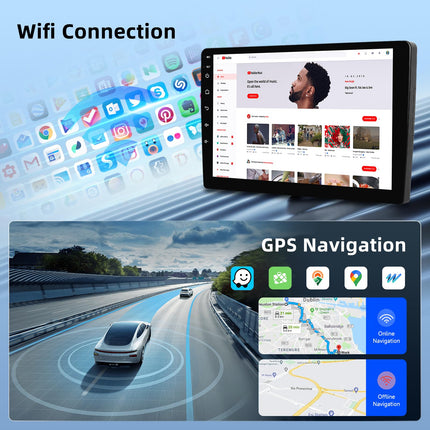 【8 tuumalist 6+128G】 Hodozzy Carplay autoraadio Citroën C4 2004-2009/C-QUATRE 2008-2011 jaoks, Android autoraadio navigatsiooniga, 9-tolline puuteekraan Android Auto/peegliühenduse/WiFi/GPS/RDS/FM/Bluetooth/USB/DSP-ga