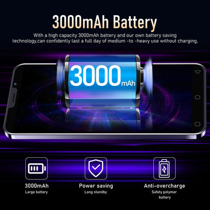 Odavad nutitelefonid, 5,0-tolline IPS-ekraan, 16 GB ROM, 128 GB, laiendatav, Android 9.0, kahe SIM-kaardiga mobiiltelefon, 3000 mAh aku, lihtsad mobiiltelefonid (MTGud-MT15Pro-Gold)