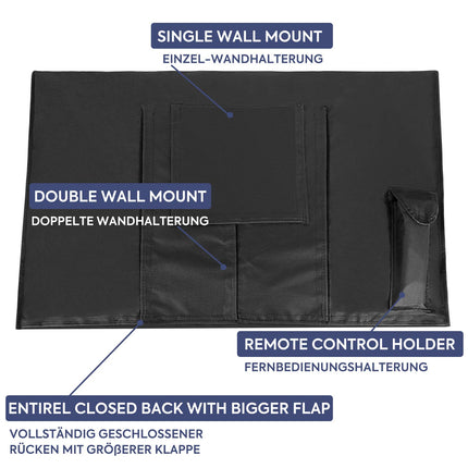 Mounting Dream outdoor TV cover for 41"-43" TV, weatherproof universal TV screen protector, with small pocket for remote control