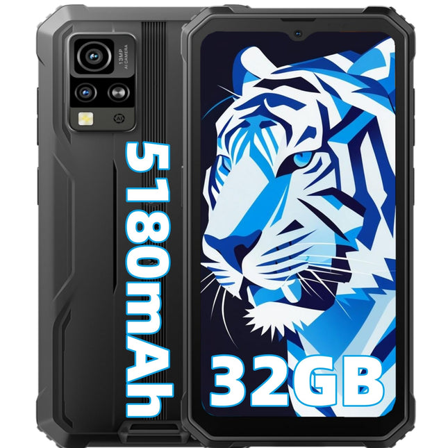 Blackview BV4800 Outdoor Mobile Phone 4GB+32GB/1TB TF, 5180mAh, 6.56'' HD+ Android 13 Outdoor Smartphone Without Contract, IP69K Construction Site Phone Cheap, 13MP+5MP Camera, Dual 4G SIM/IP68/GPS