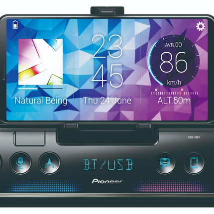 Pioneer SPH-10BT, 1-DIN autoraadio RDS-iga, Bluetooth, USB MP3, WMA, WAV, FLAC jaoks, Androidi tugi, iPhone'i juhtimine, Smart Sync rakendus