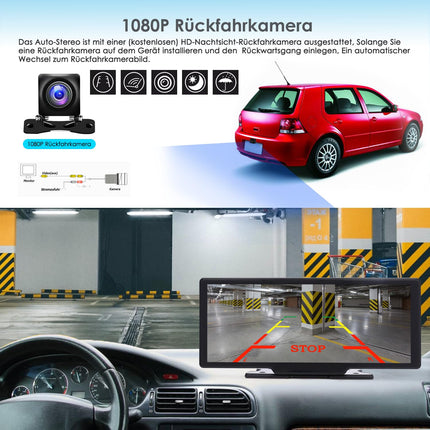 iFrego 4K Apple Carplay 10,26" Carplay esikaameraga Carplay Android Auto ekraan eksklusiivse kinnitusega Kaasaskantav kahe Bluetoothiga Siri Google'i navigatsiooniga Tagurduskaamera Digitaalne meediavastuvõtja