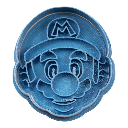 Cuticuter Bros küpsisevorm, Mario näo motiiviga, sinine, 8 x 7 x 1,5 cm