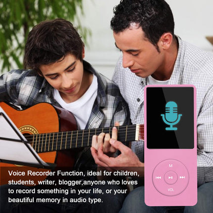 COVVY 8GB Portable MP3 Music Player, Supports up to 64GB SD Card, Lossless Sound HiFi MP3 Player, Music/Video/Voice Recording/FM Radio/E-Book Reader/Photo Viewer (8G, Pink)