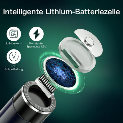 GRbatty USB laetavad AA liitiumakud 12 tk, 1,5 V USB C laetavad akud AA 3400 mWh, 4-ühes laadimiskaabliga, 1-tunnine kiirlaadimine