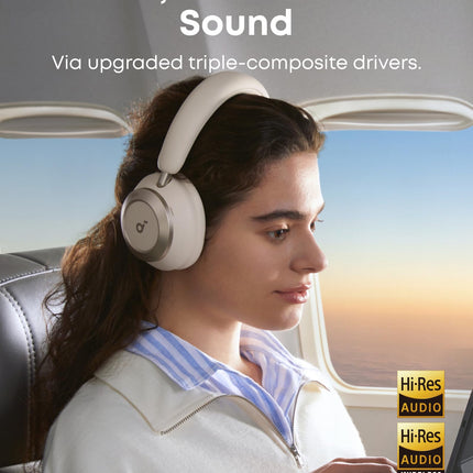 Ankeri Soundcore Space One Pro, adaptiivsed kõrvaklapid aktiivse mürasummutusega, ülikokkupandav disain, 60H kadudeta heli, ülikiire laadimine, kõrglahutusega juhtmevaba heli LDAC-iga (uuendatud)