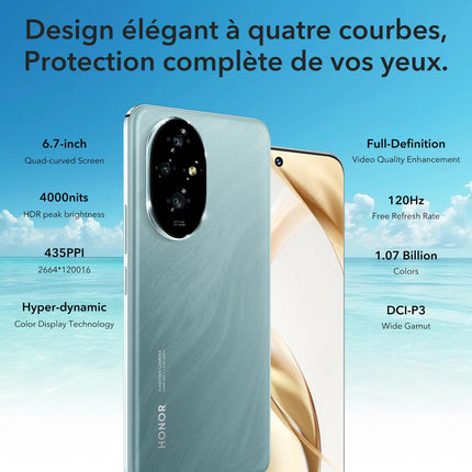 HONOR 200 5G nutitelefon 12GB 512GB, 120Hz 6.7" AMOLED, Snapdragon 7 Gen 3, 5200mAh aku, kolmekordne 50MP kaamera, Android 14, kahekordne SIM-kaart, NFC, roheline (ilma laadijata)