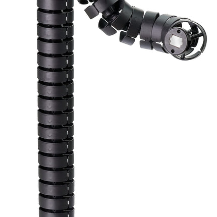 igus® OCR kaablijuhik, ümmargune, must, 1000 mm. Paindlik kaablitoru, kaablikett, kaablihaldus laudadele. Valmistatud Saksamaal. Auhinnatud kaablikett: reddot Design Award 2018 võitja.