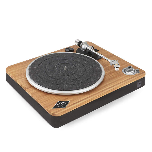 House of Marley Stir It Up juhtmevaba plaadimängija Bluetooth - jätkusuutlikult valmistatud plaadimängija, 33/45 RPM vinüülplaadimängija eelvõimendiga, Audio-Technica helipea, bambus