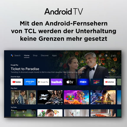 TCL 40V5C - 40" Full HD Smart QLED Direct LED TV with Android TV &amp; HDR - Compatible with Google Cast &amp; Google Home, Slim Design
