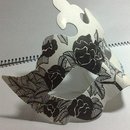 12 valget maski, kassimask, maskid maalimiseks, värvimata tühi pabermask, rebasemask, karneval, pidu, maskiballi pidu, halloween, karneval, cosplay, isetegemise maalimine, innovatsioon