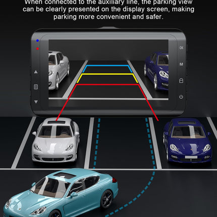 Auto videoregistraator ees/taga 4K, WiFi-ga videoregistraator 64 GB SD-kaardiga, tagurdamisassistendiga auto videoregistraator, öönägemine, 170°+140° lainurk, 3" IPS, parkimise jälgimine, G-andur, tsükkelsalvestus, jagatud laadimiskaabel, MAX 256G