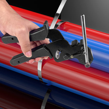 Gvolatee cable tie tool cable tie gun carbon steel, cable tie pliers with tensioning and automatic cutting function, cable tie gun cutting metal cable ties as needed