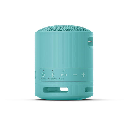 Sony SRS-XB100 - Wireless Bluetooth speaker, portable, lightweight, compact, outdoor, travel speaker, durable, IP67 waterproof and dustproof, 16-hour battery life, carrying strap, hands-free function, blue